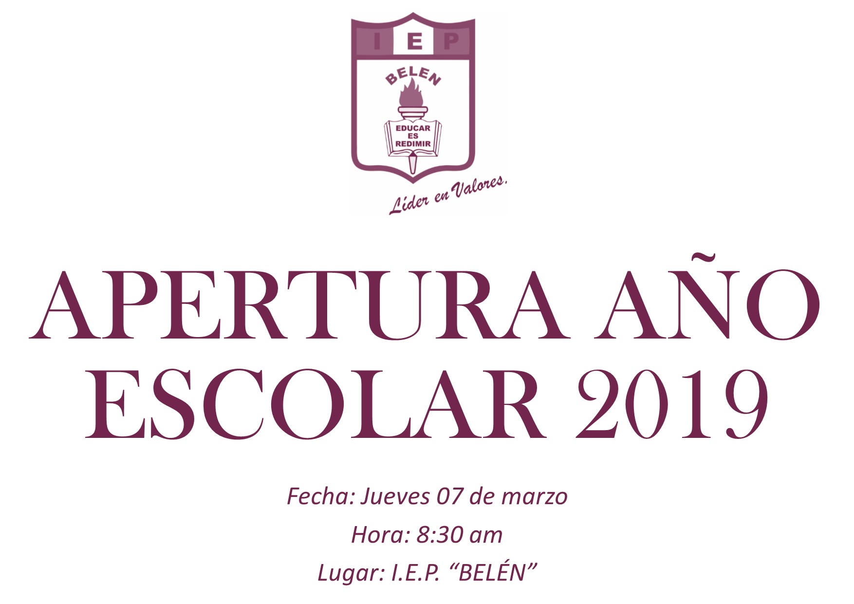 Apertura Año Escolar 2019