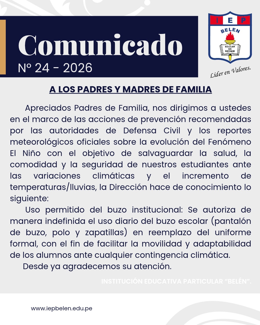 COMUNICADO GENERAL N°24-2026